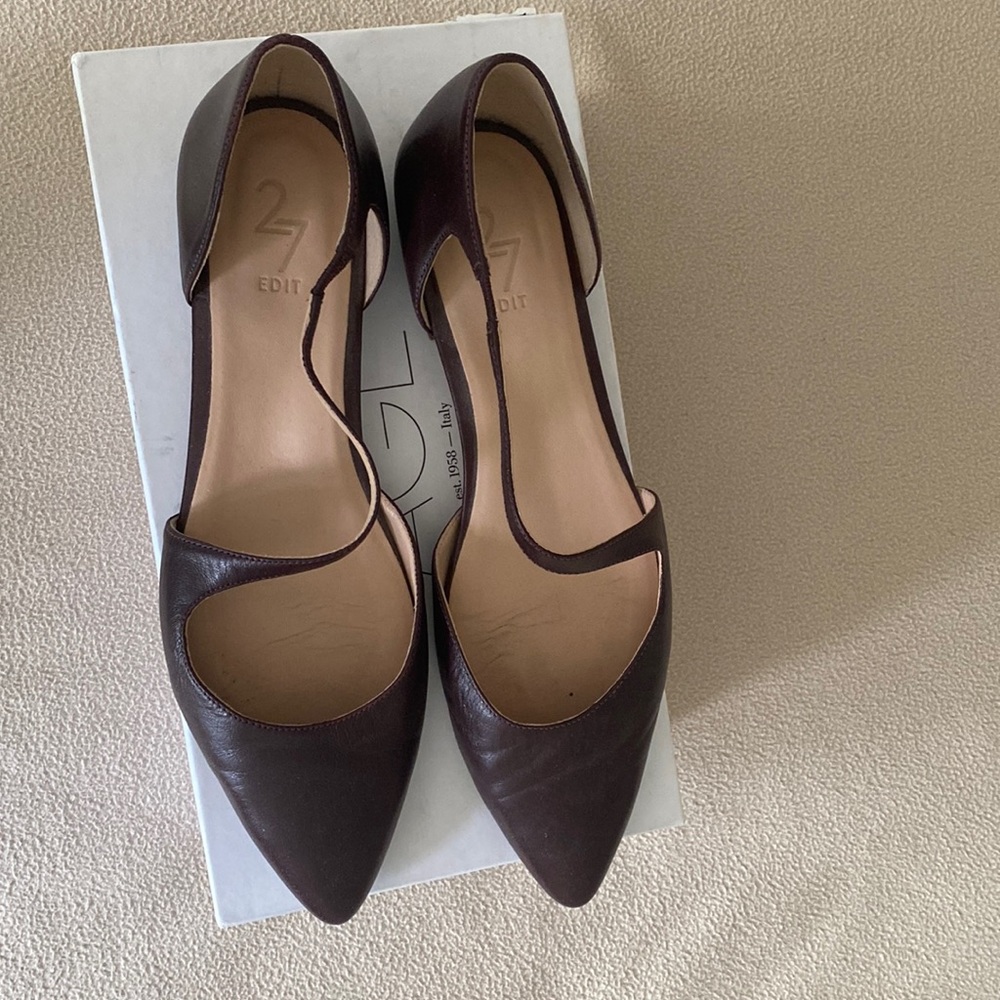 Flat maroon dress shoes womens